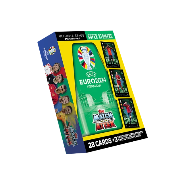 TOPPS EURO MATCH ATTAX 2024 SUPER STRIKERS POCKET TIN