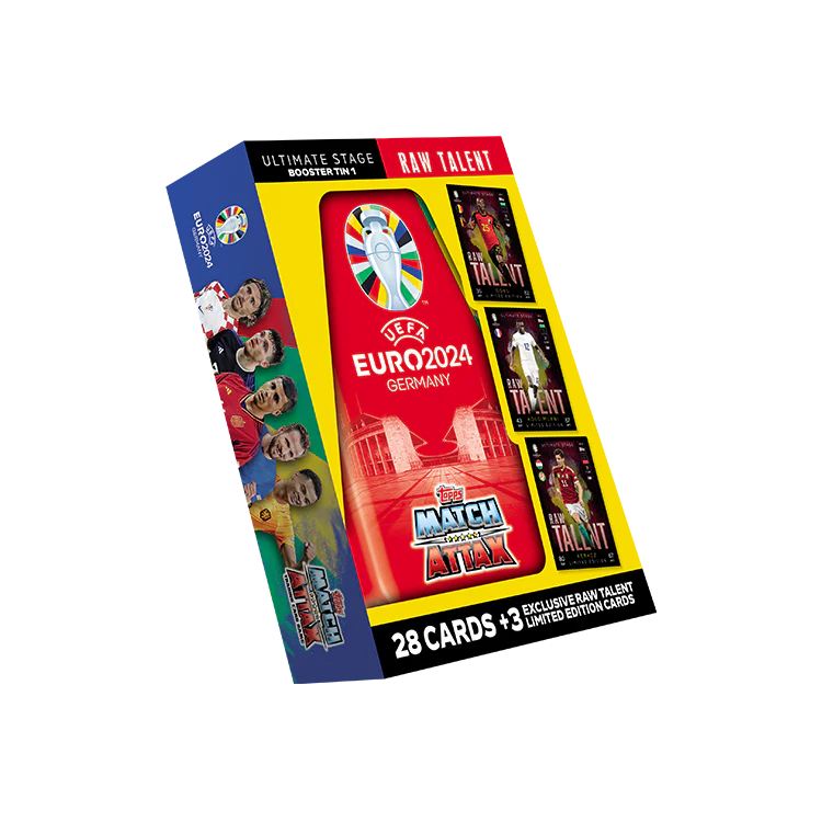 TOPPS EURO MATCH ATTAX 2024 RAW TALENT POCKET TIN