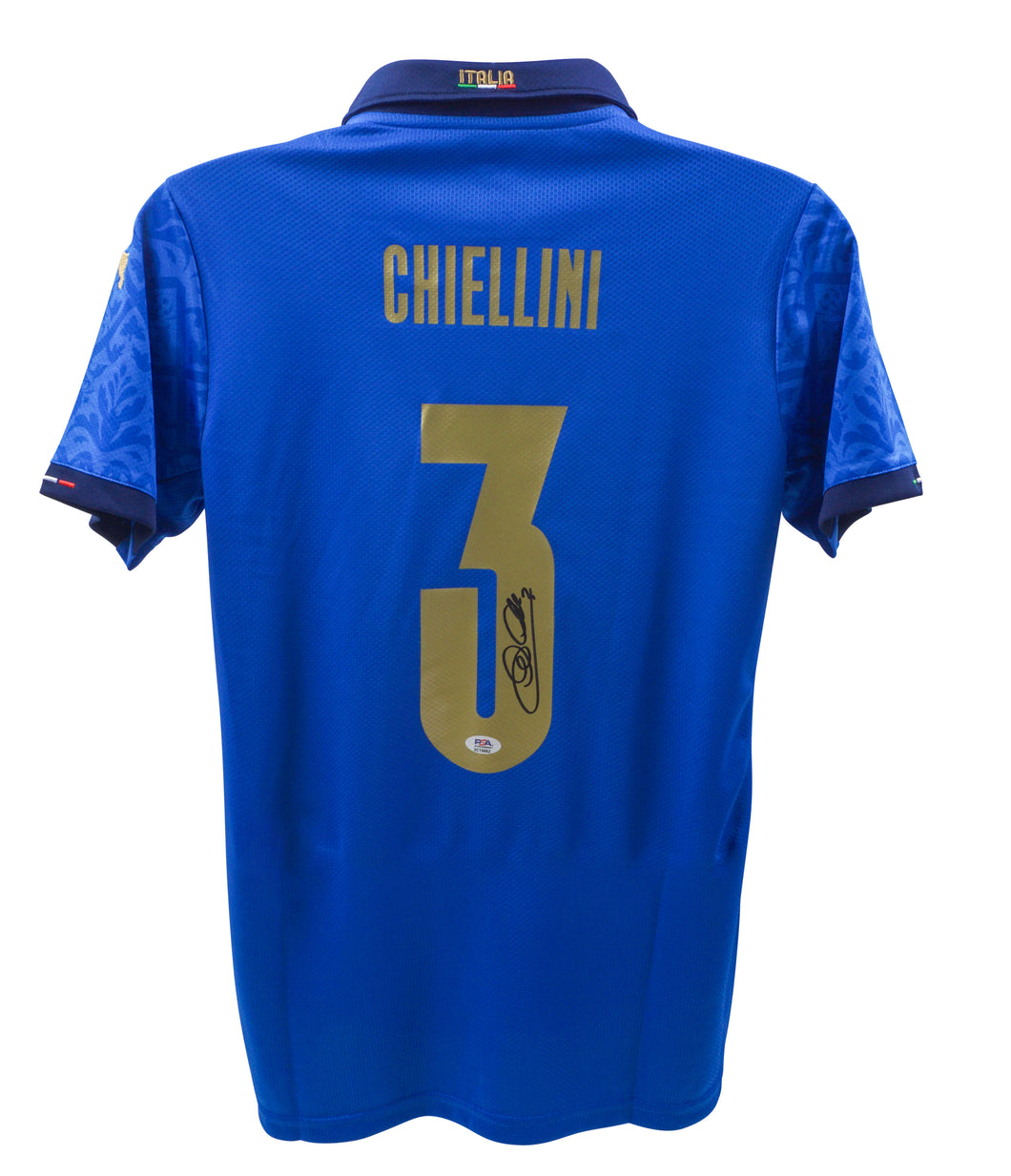 Giorgio Chiellini #3 Italy 2020 Home Signed Jersey (PSA COA)