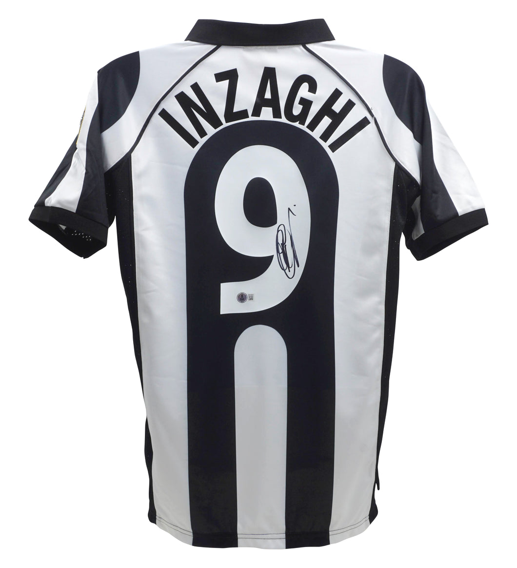 Filippo Inzaghi #9 Juventus 97/98 Home Signed Jersey (Beckett COA)